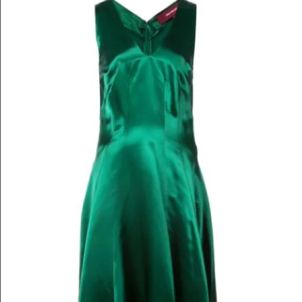 NWT Sies Marjan Green Miriam Satin Midi Dress XS holiday dress - Picture 2 of 8